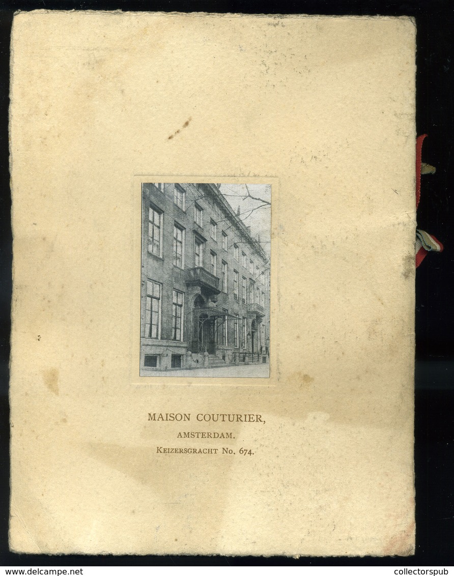 Amsterdam 1912. Conference Européenne Combinée , Menükártya  /  MENU CARD  European Conference Combine - Menus