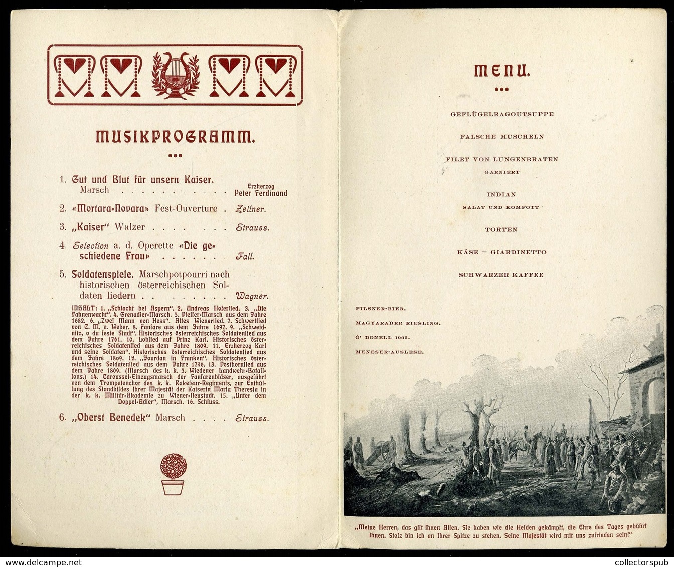 MENÜKÁRTYA 1910. Arad , Szép!  /  MENU CARD - Menus