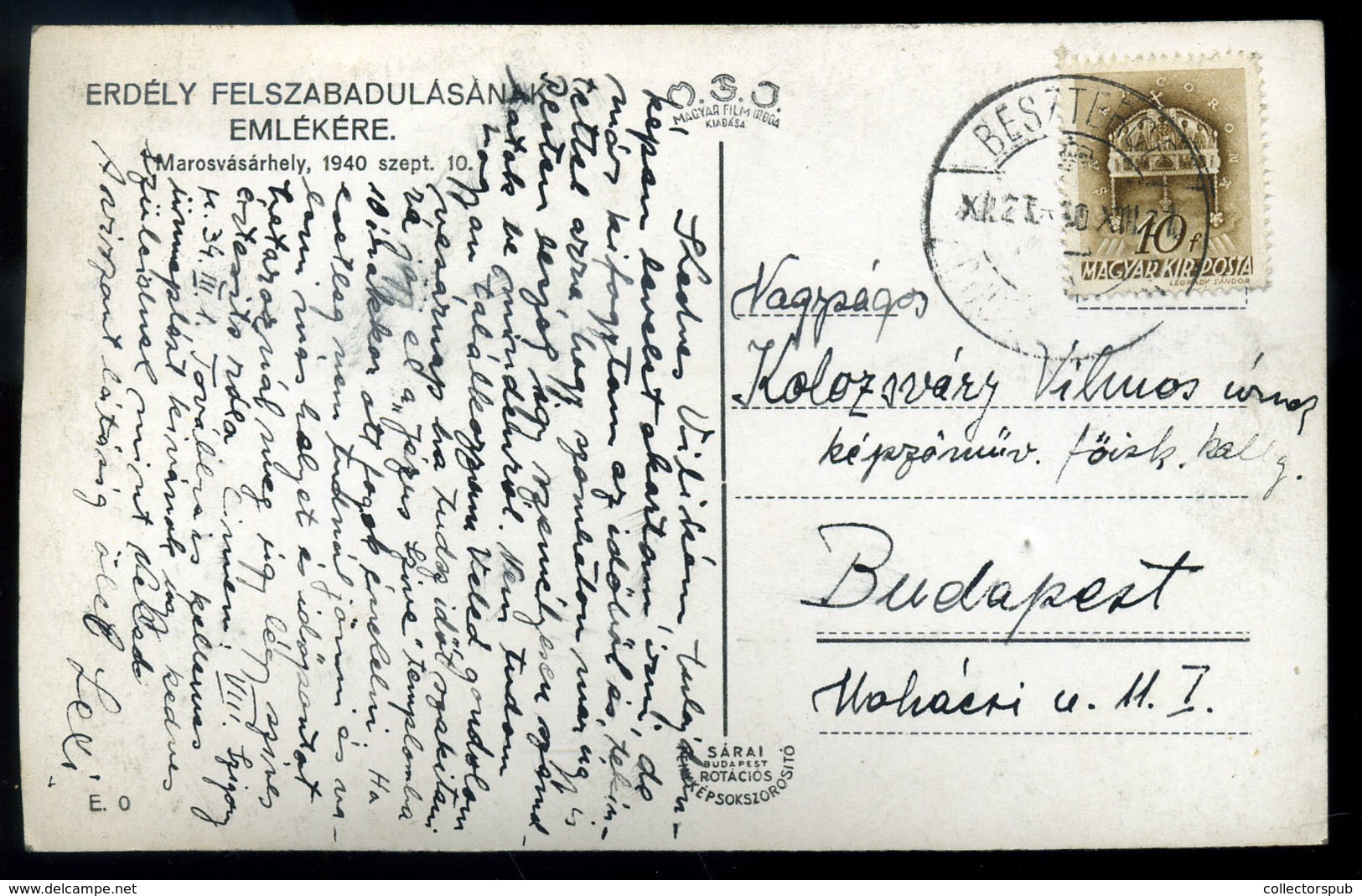 BESZTERCE 1940. Visszatérés, Régi Képeslap  /  Military  Vintage Pic. P.card - Hungary