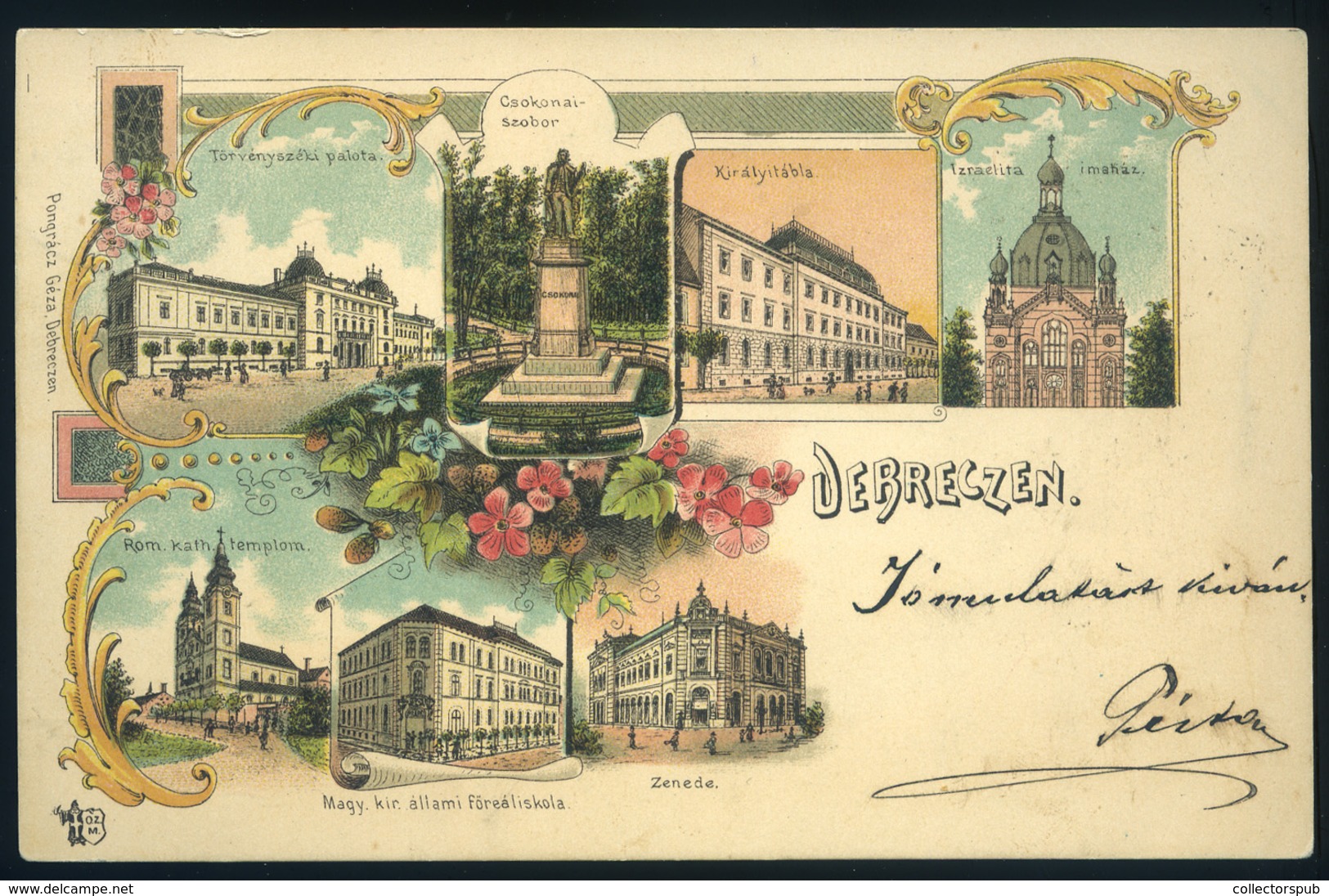 DEBRECEN 1898. Litho Képeslap  /  Litho   Vintage Pic. P.card - Hungary