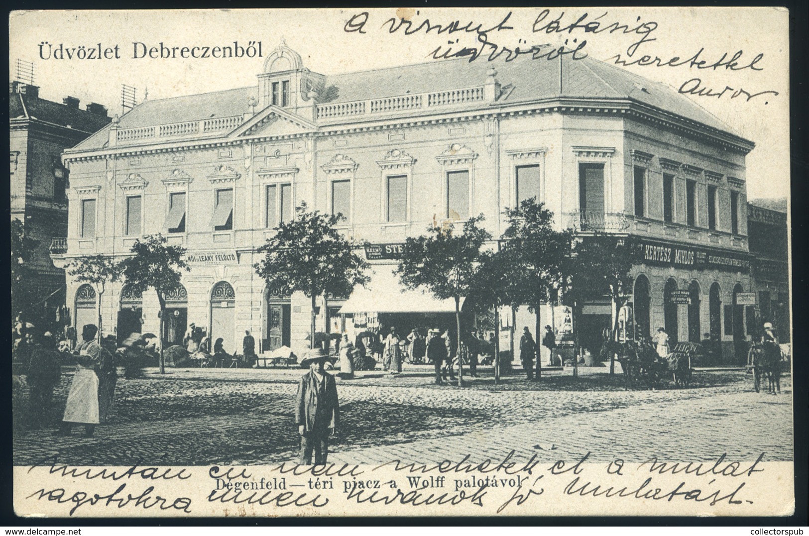 DEBRECEN 1908. Degenfeld Téri Piac, Régi Képeslap  /  Degenfeld Sq. Market   Vintage Pic. P.card - Ungheria