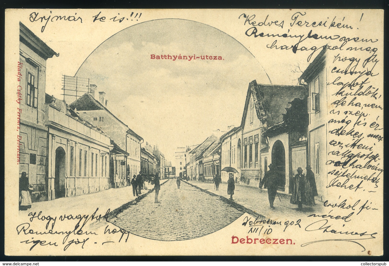 DEBRECEN 1902. Batthyányi Utca, Régi Képeslap  /  Batthyányi St,   Vintage Pic. P.card - Ungheria