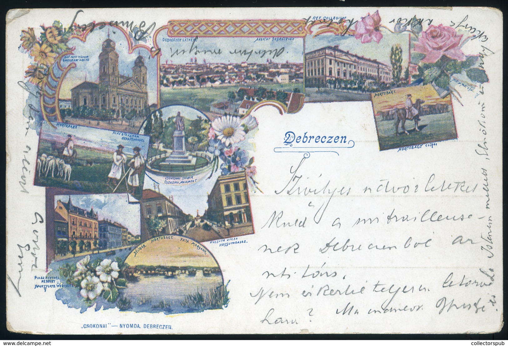 DEBRECEN 1901. Litho Régi Képeslap , Csokonai Nyomda  /  Litho   Vintage Pic. P.card , Csokonai Printing House - Ungheria