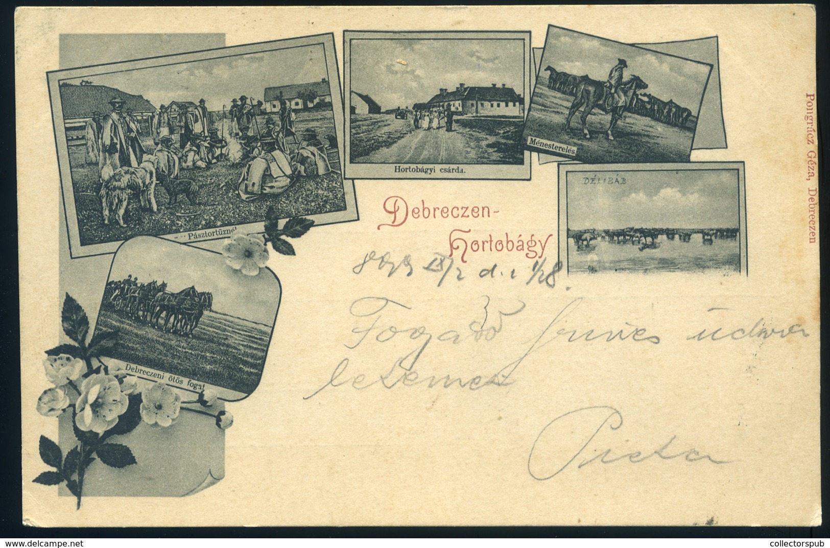 DEBRECEN  HORTOBÁGY 1899. Régi Képeslap  /    Vintage Pic. P.card - Ungheria