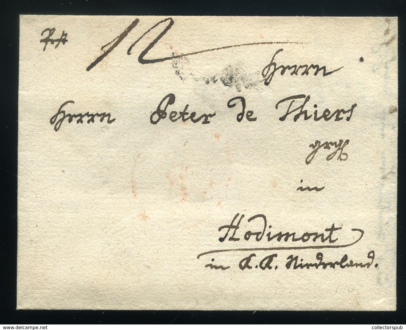 BUDA 1786. Portós Levél Tartalommal "Von Offen" Belgiumba, Hodimont-ba Küldve. Korai Darab!  /  Unpaid Letter, Cont. To  - ...-1867 Prephilately