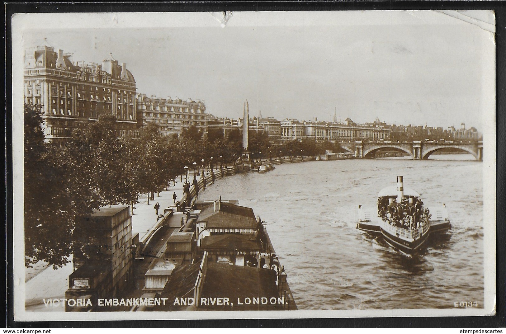 CARTE PHOTO ANGLETERRE - London, Victoria Embankment And River - River Thames