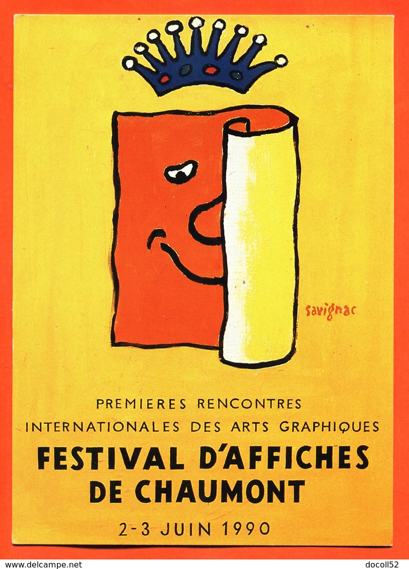 CPSM GF Illustrée Par Raymond Savignac " Festival D'affiches De Chaumont 2/3 Juin 1990 " - Savignac