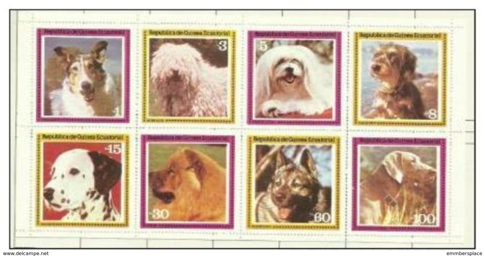 Equatorial Guinea - 1978 Dogs Sheetlet MH * - Equatorial Guinea