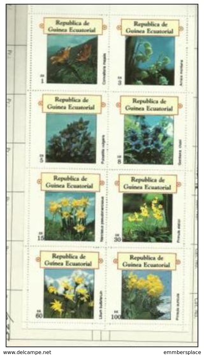 Equatorial Guinea - 1977 Flowers Sheetlet MH * - Equatorial Guinea