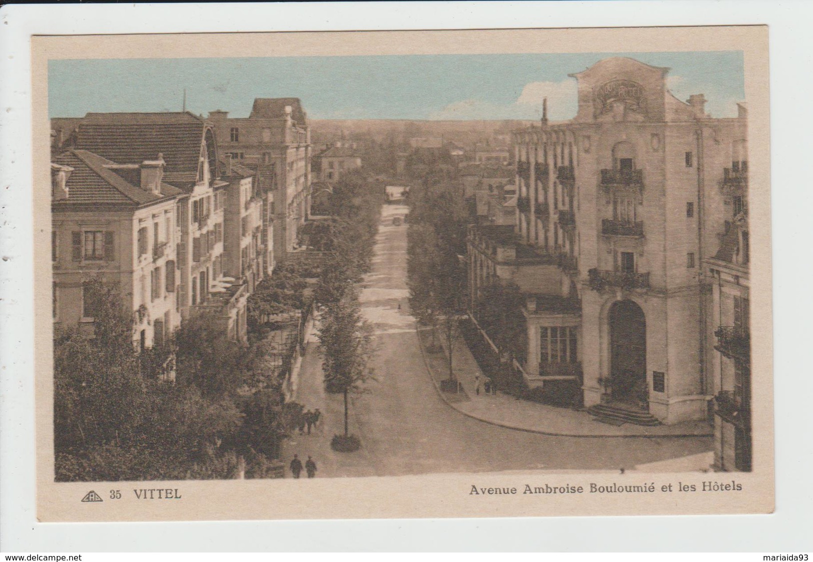 VITTEL - VOSGES - AVENUE AMBROISE BOULOUMIE ET LES HOTELS - Vittel