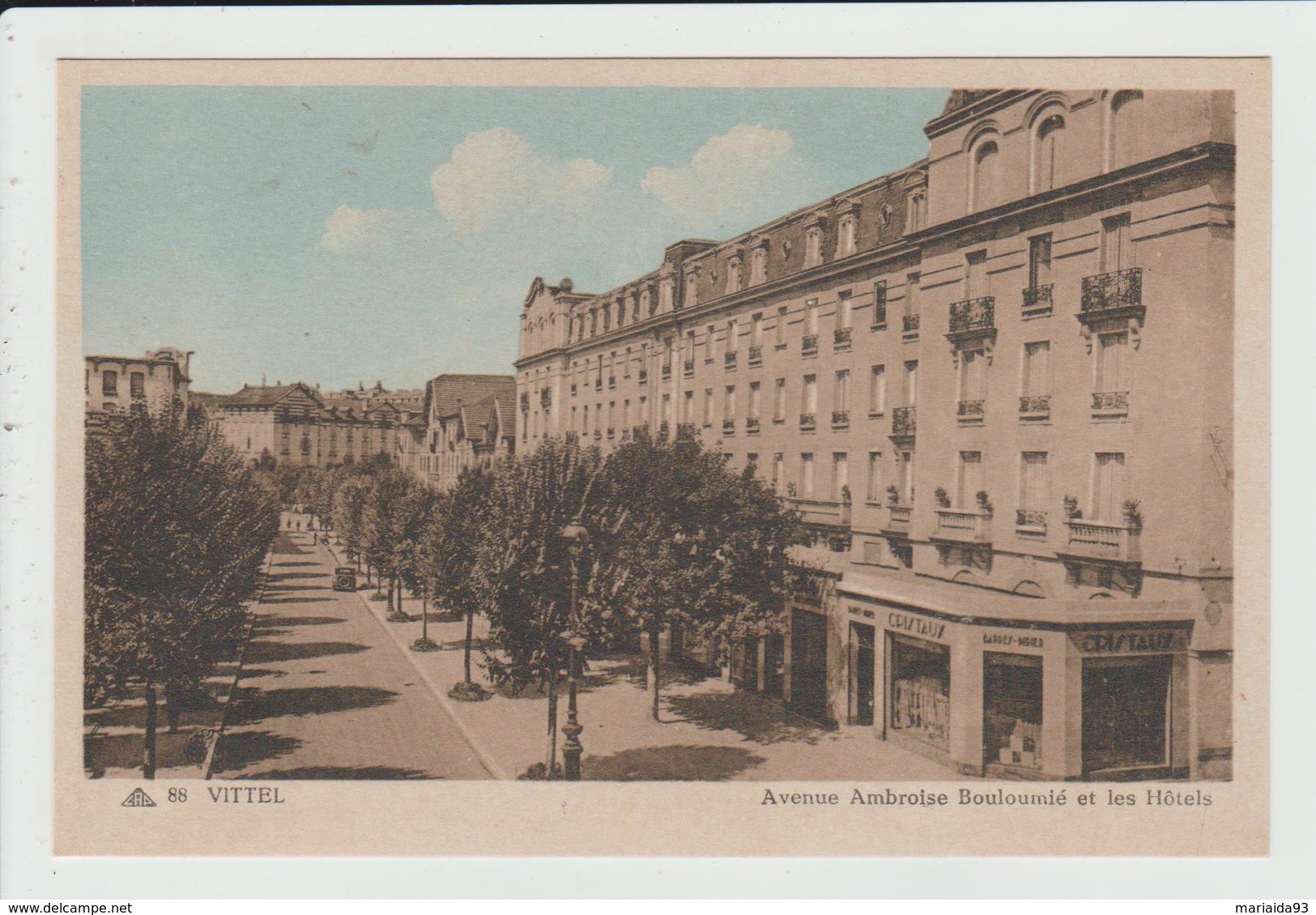 VITTEL - VOSGES - AVENUE AMBROISE BOULOUMIE ET LES HOTELS - Vittel