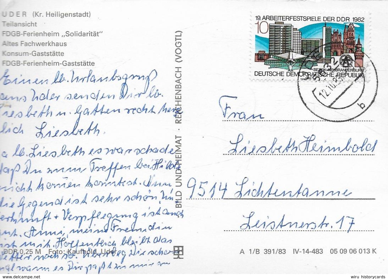 AK 0213  Uder ( Eichsfeld ) / Ostalgie , DDR Um 1983 - Heiligenstadt