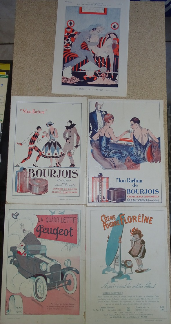 lot nombreuses illustrations de fantasio - 5 ch - quadrillette peugeot etc etc etc