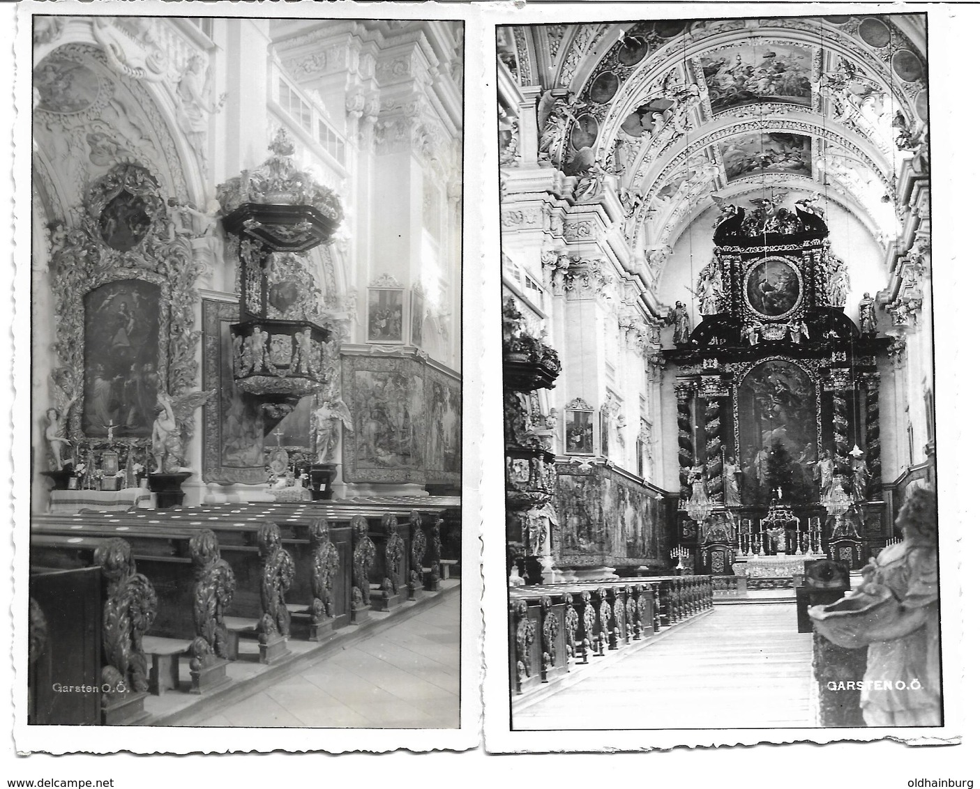 3010s: 2 AKs 4451 Garsten, Ungelaufen Um 1960, Pfarrkirche- Altar - Steyr