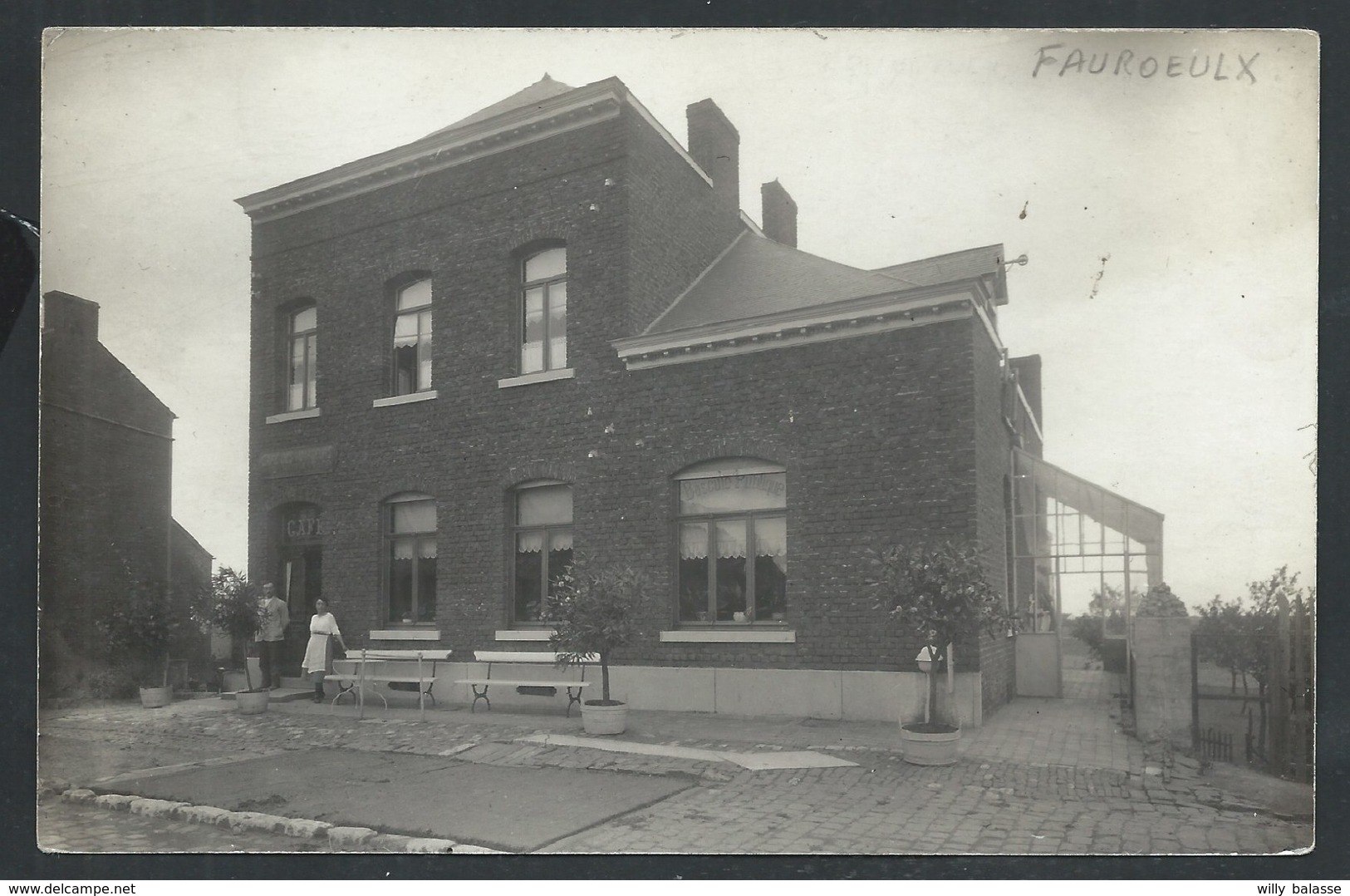 +++ CPA - Photo Carte - Foto Kaart - FAUROEULX - Estinnes - Café Des Voyageurs  // - Estinnes