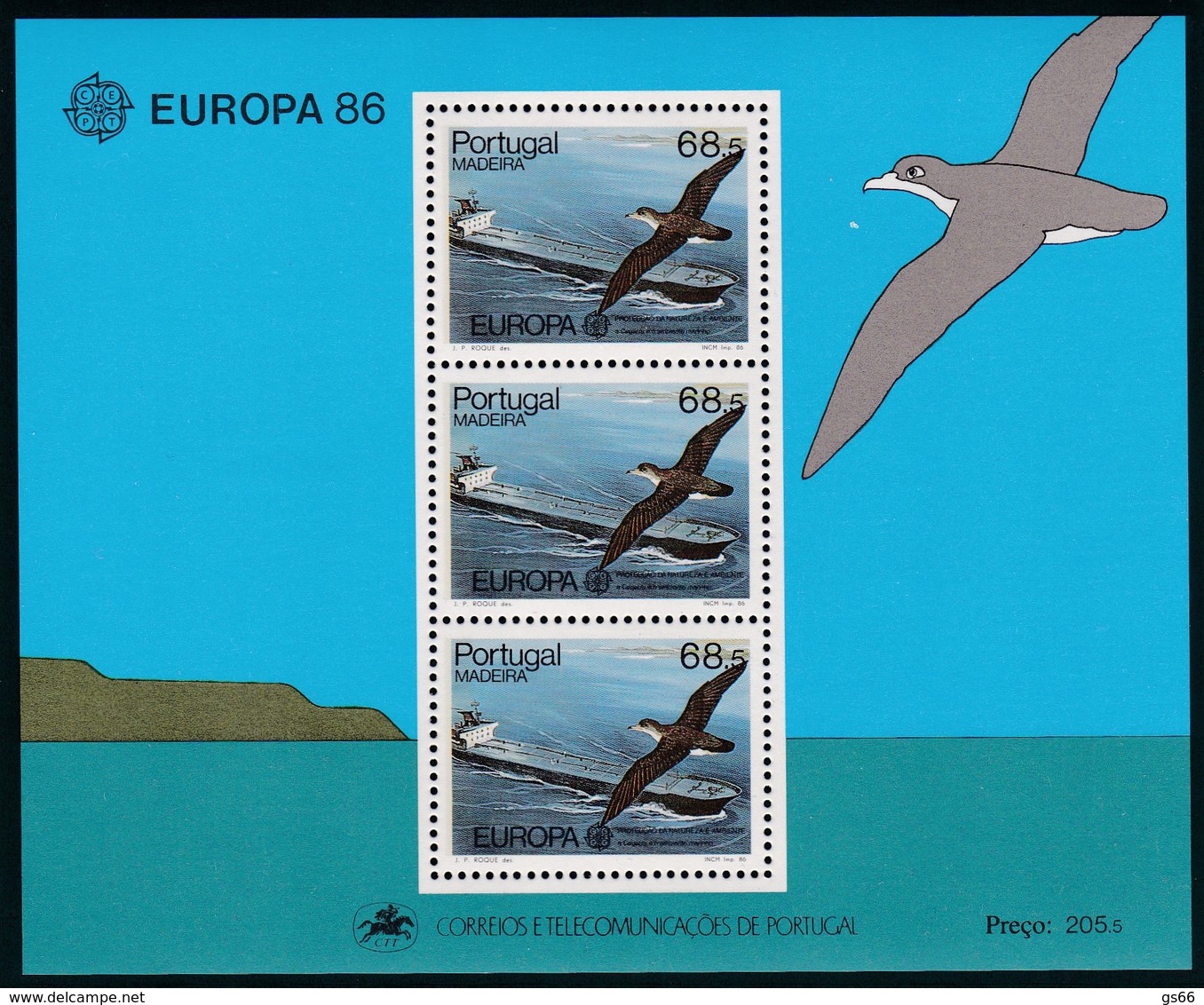 1986, Madeira, 106 Block 7, Europa: Natur- Und Umweltschutz. MNH ** - Madeira