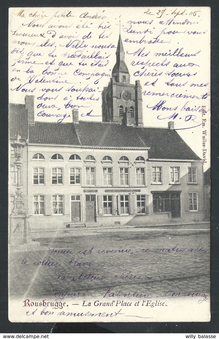 +++ CPA - ROUSBRUGGE - ROESBRUGGE - La Grand'Place Et L'Eglise   // - Poperinge