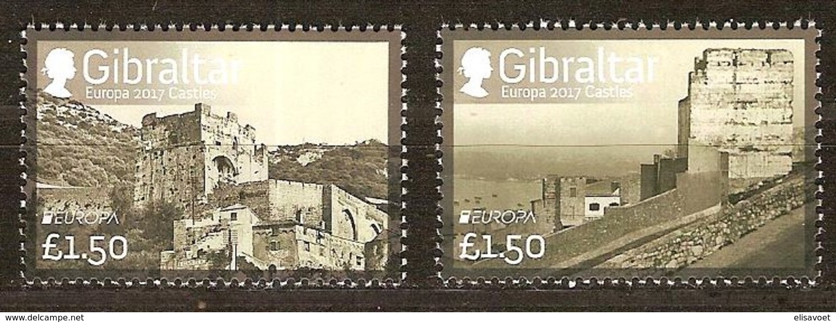 Gibraltar  2017  Micheln° 1772-1773 *** MNH  Cept Europa Kastelen Castles Châteaux - Gibraltar