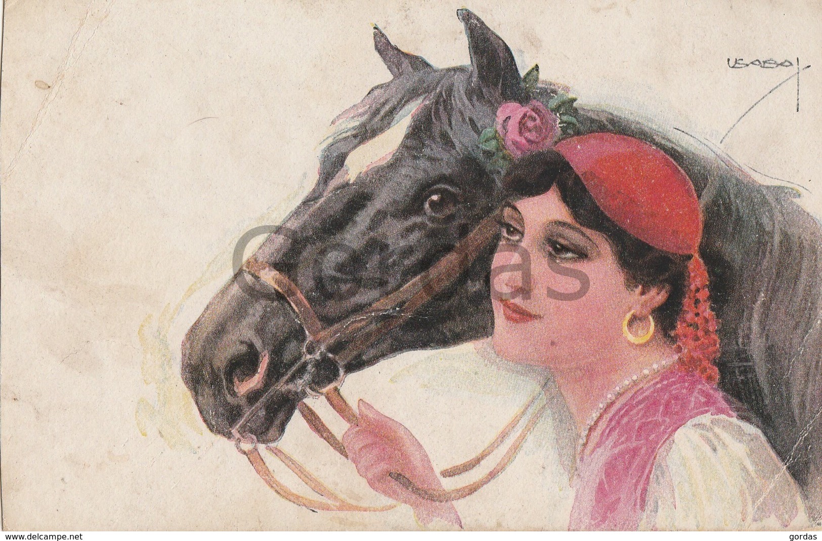 Illustrateur Usabal - Woman With Horse - Usabal