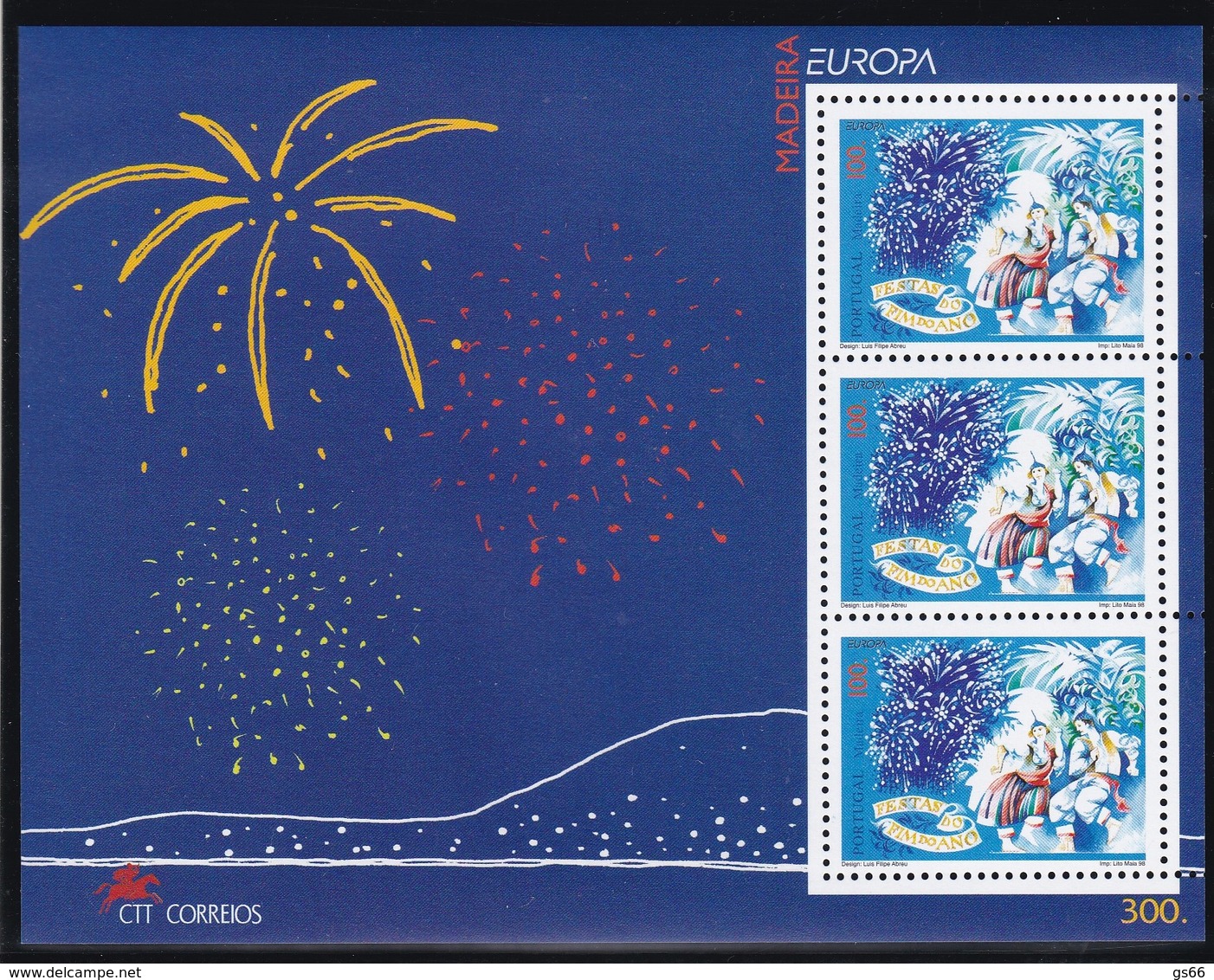 1998, Madeira, 192 Block 17,  Europa: Nationale Feste Und Feiertage. MNH ** - Madeira