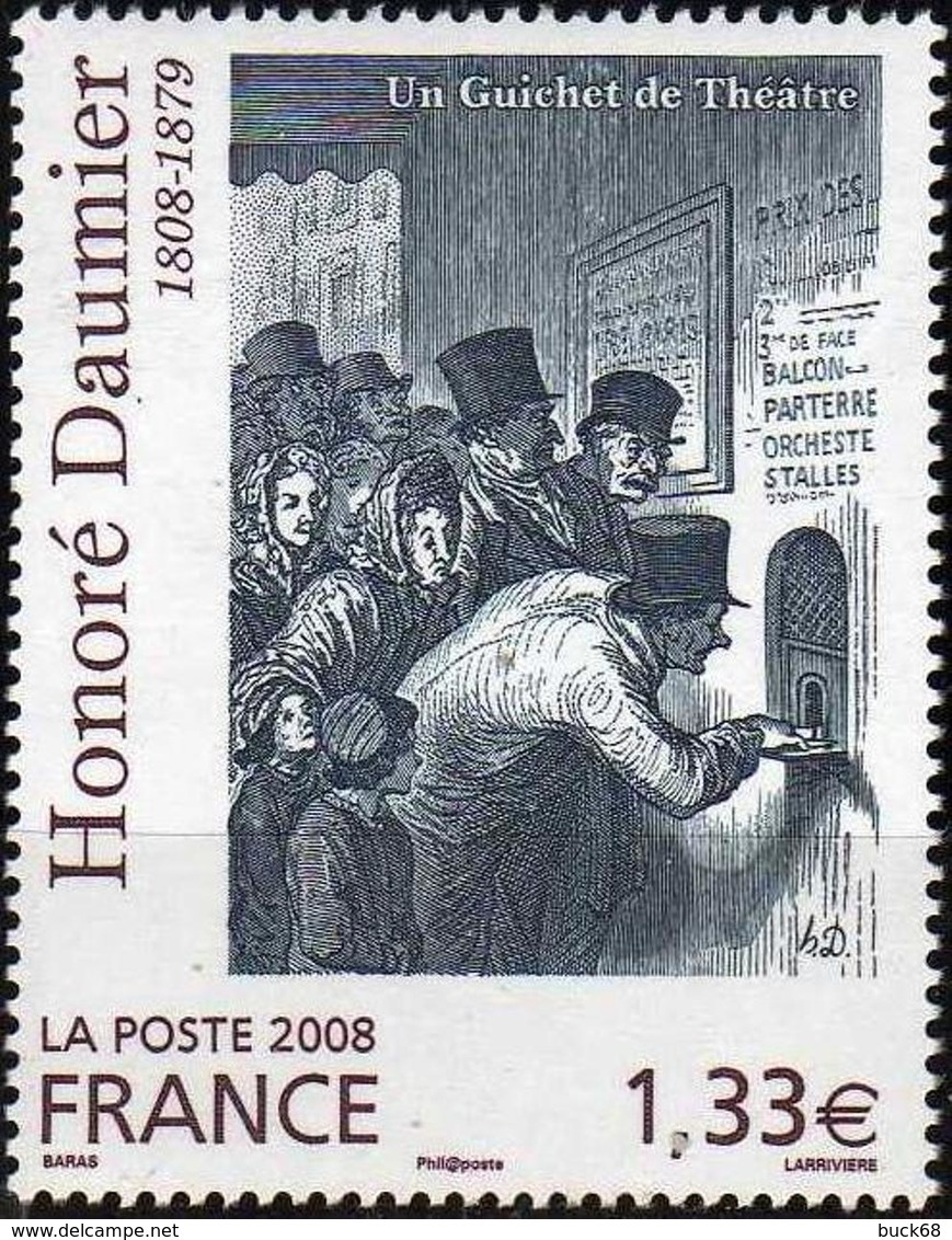 FRANCE Poste 4305 ** Tableau Honoré DAUMIER : Un Guichet De Théâtre - Gravure - Neufs