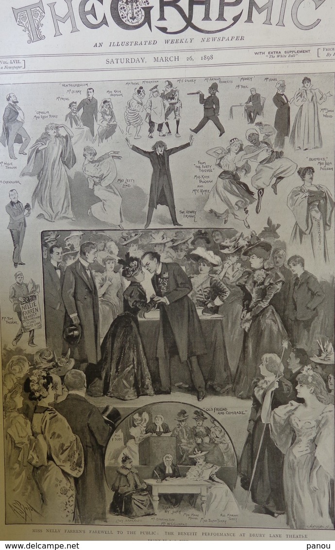 THE GRAPHIC NEWSPAPER 1478. MARCH 26, 1898 CAIRO  EGYPT ASSOUAN INDIA BRIDGETOWN BARBADOES BOAT RACE TYROL MECCA JEDDEH - Andere & Zonder Classificatie