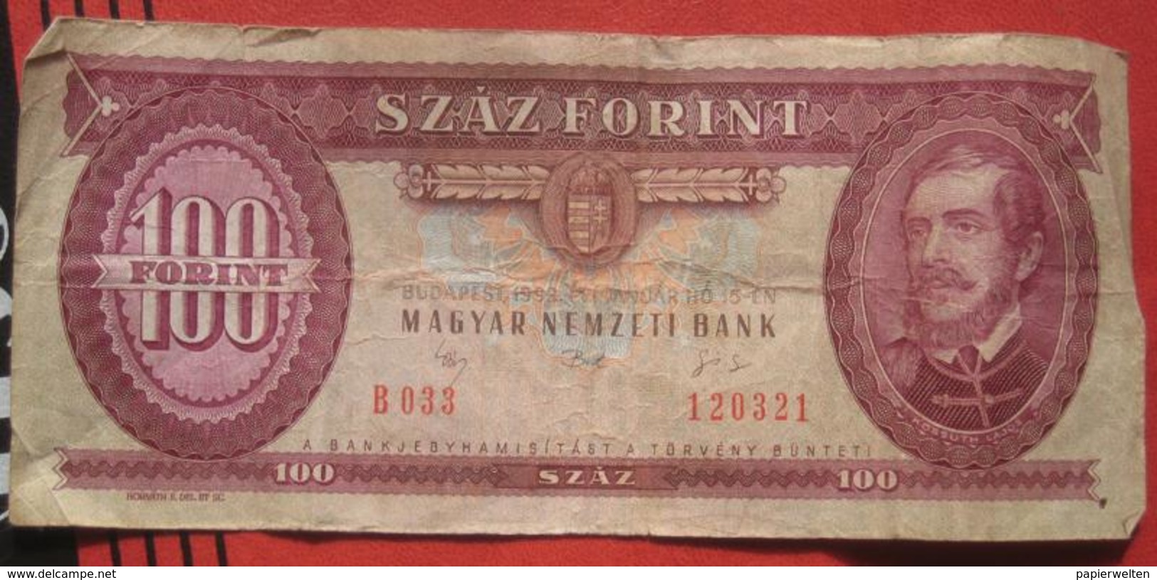 100 / Szaz Forint 1992 (WPM 174a) - Hongrie