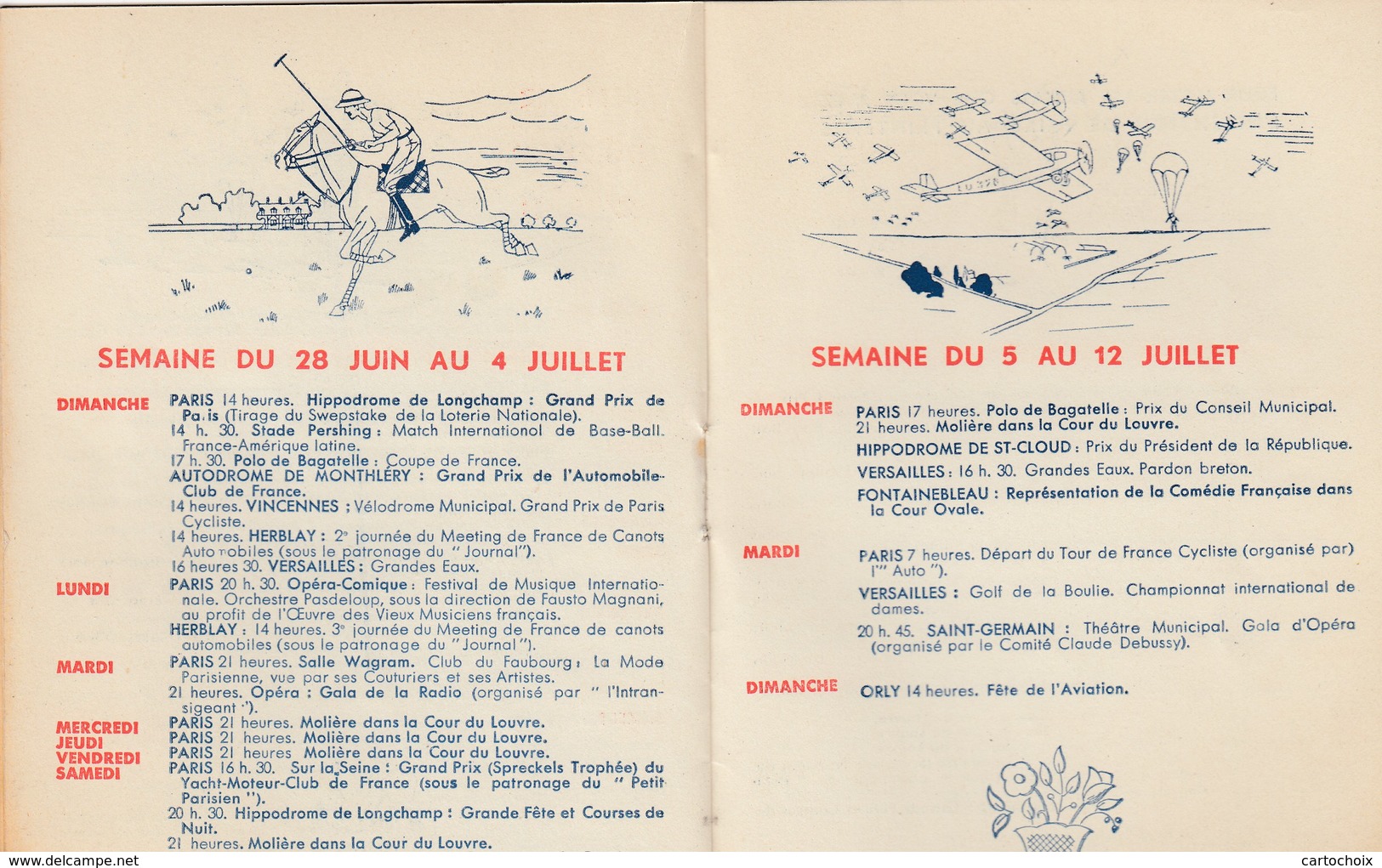 75 - Programme Des Fêtes De Paris - 1936 - Offert Par Les Grands Magasins Du Printemps - Autres & Non Classés