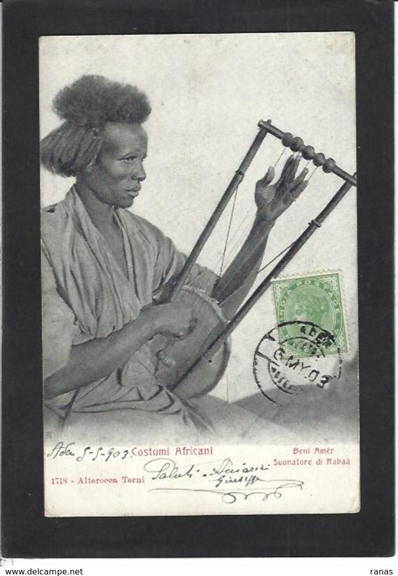 CPA Erythrée Afrique Colonie Italienne Italie Type Ethnic ERITREA Circulé - Erythrée