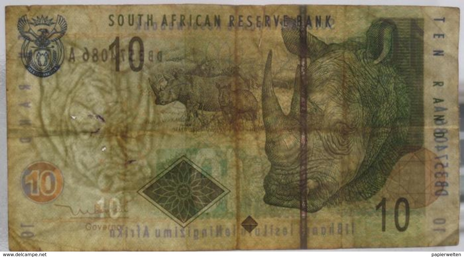 10 Rand ND (2005?) (WPM 128?) - Afrique Du Sud
