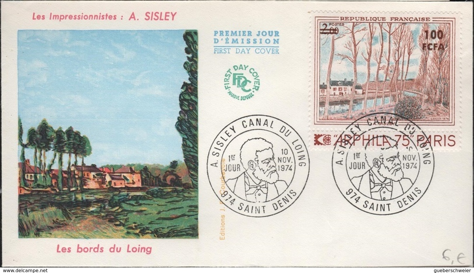 COL-L71 - CFA N° 426 Canal Du Loing De Sisley FDC - Lettres & Documents