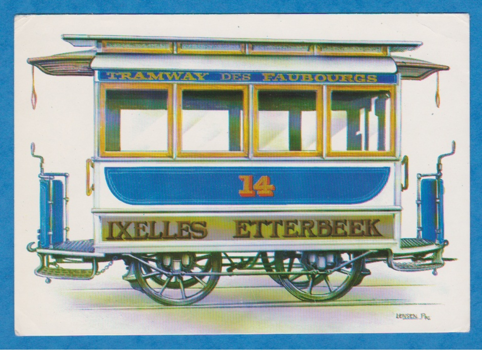 CP - Train - TRAM - S.T.I.B. - Remorque - 1875 - Tramway Des Faubourgs - Ixelles - Etterbeek - Tramways