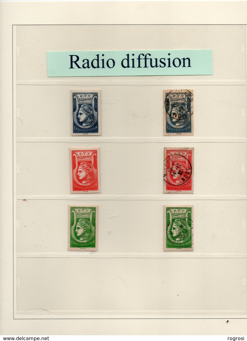 Superbe Collection,COMPLETE, Des Timbres De La RADIODIFFUSION,cote Inconnue,voir Scann - Radio Broadcasting