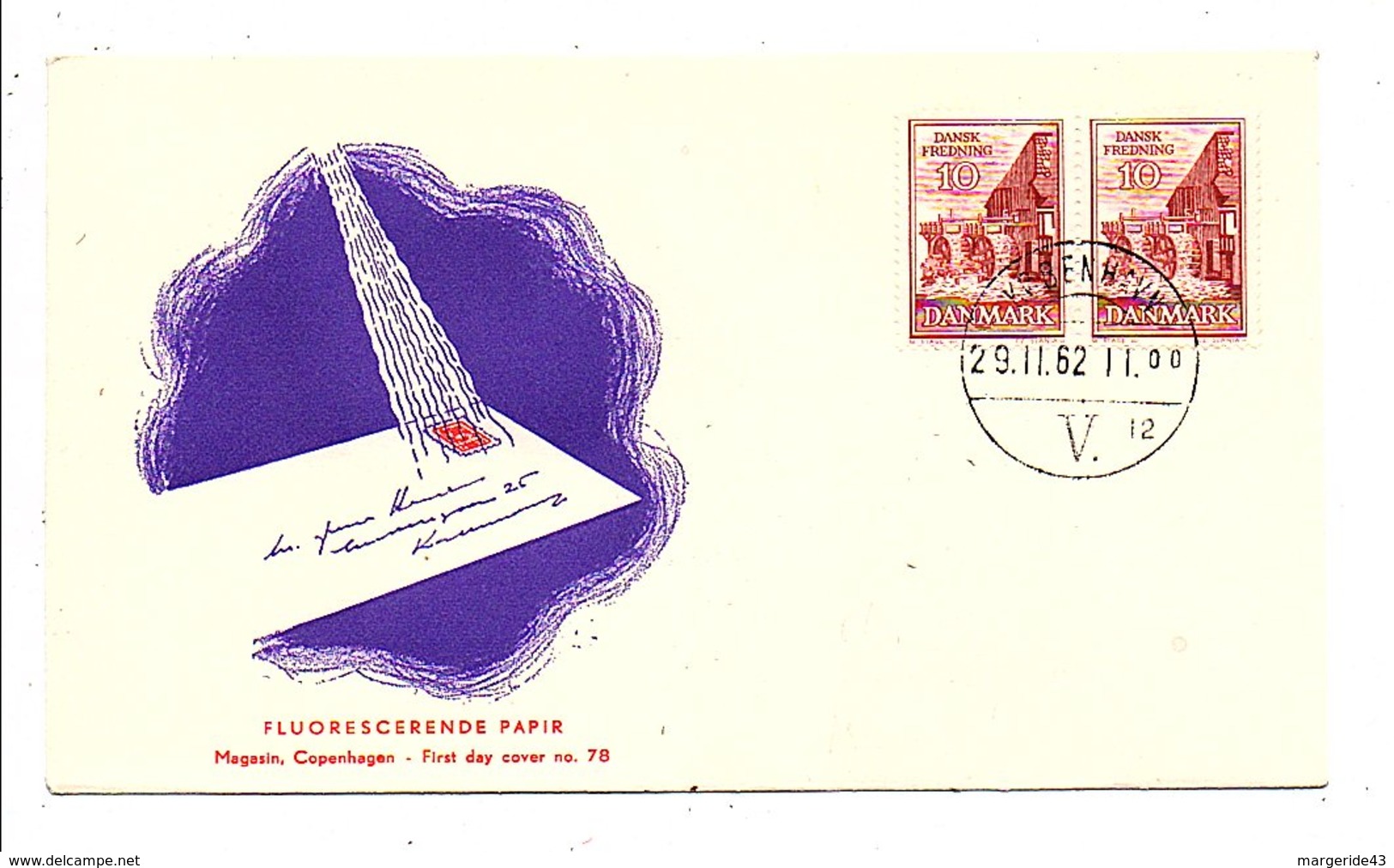 DANEMARK FDC 1962 ABOLITION DES PRIVILEGES DE LA MEUNERIE - FDC