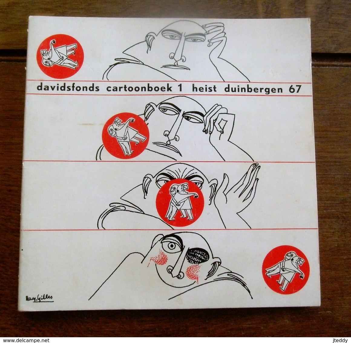 Boek  Davidsfonds  CARTOONBOEK  1 Heist Duinbergen 1967 Lay-out  Ray Gilles - Prenten & Gravure