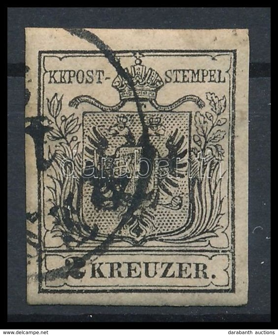 O 1850 2kr Mélyfekete / Deep Black MP IIIb, Gumival / With Gum 'PES(TH)' Certificate: Strakosch - Other & Unclassified