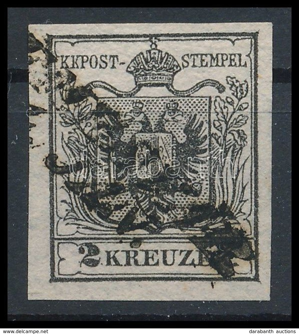 O 1850 2kr Mélyfekete / Deep Black HP Ia '(T)EMESVÁR' Certificate: Strakosch - Autres & Non Classés