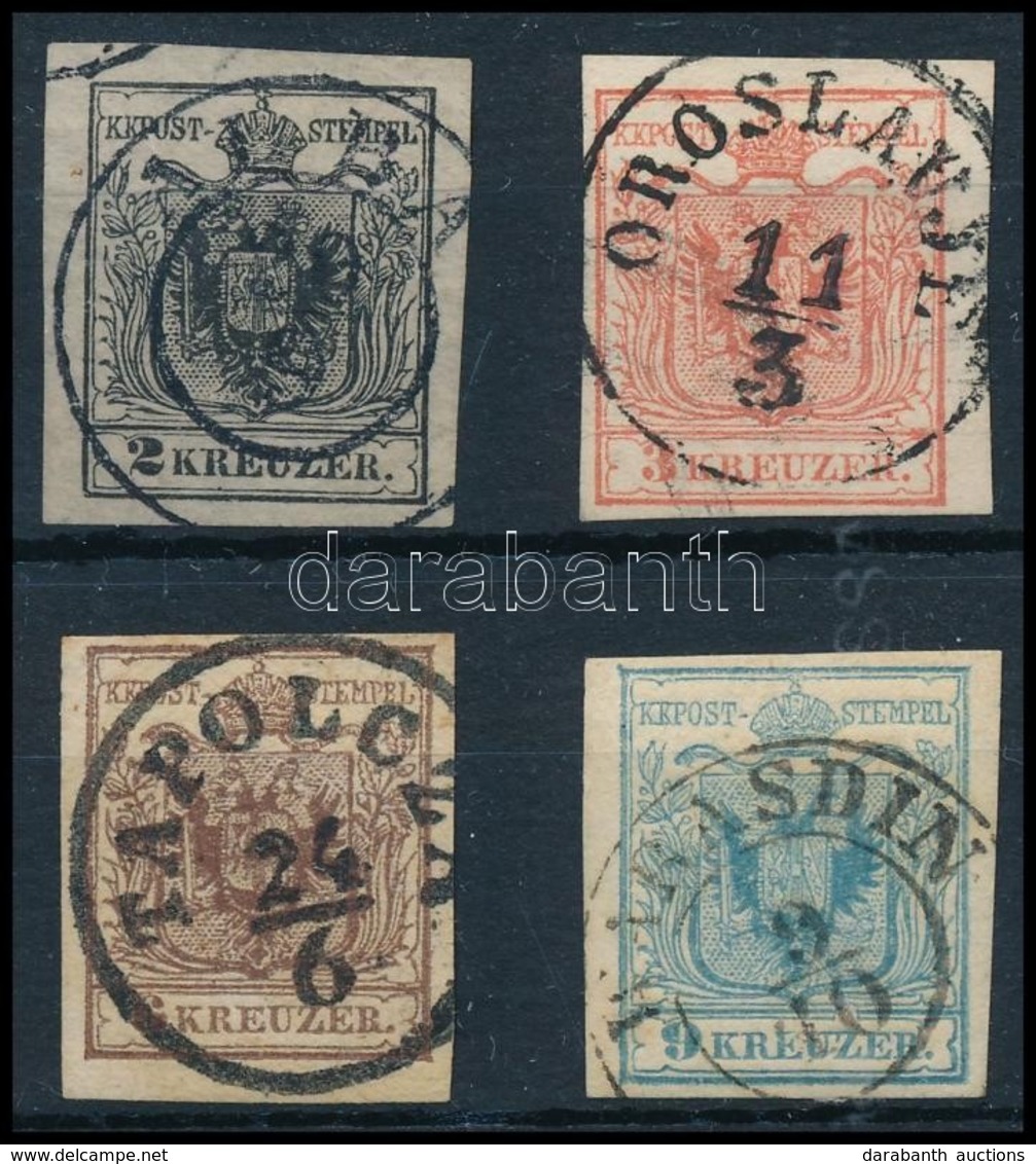 O 1850 2kr, 3kr, 6kr, 9kr - Sonstige & Ohne Zuordnung