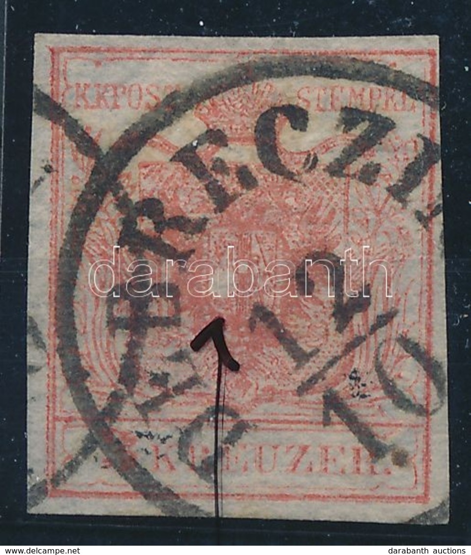 O 1850 3kr I. A Típus, Lemezhibával / Plate Flaw - Autres & Non Classés