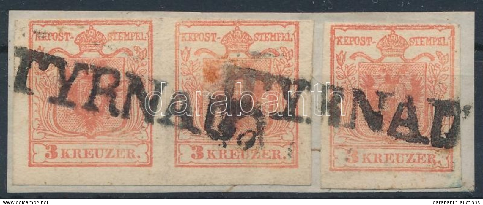 1850 3 X 3kr Közte Pár / 1 Pair 'TYRNAU' - Autres & Non Classés