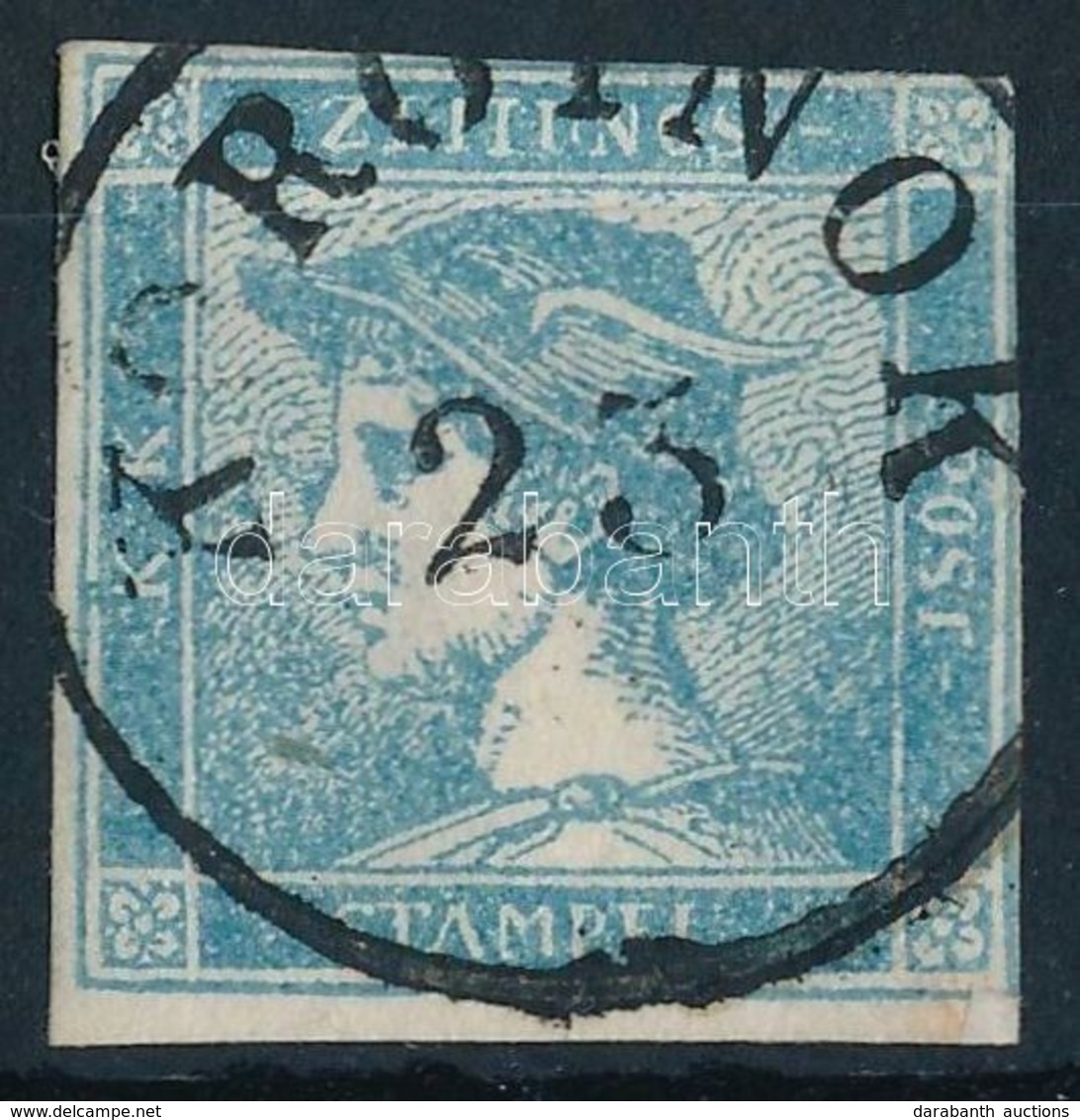 O 1851 Hírlapbélyeg Ib Világoskék, Hiba A Dátum Bélyegzésben, Hiányzik A Hónap / Newspaper Stamp Light Blu, Missing Mont - Sonstige & Ohne Zuordnung