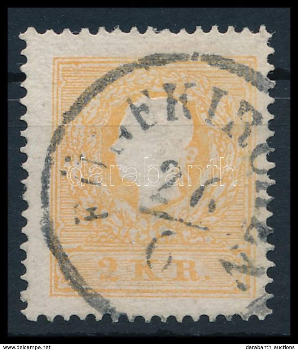 O 1858 2kr Világos Narancs, Centrált / Light Orange, Centered 'FÜNFKIRCHEN' Certificate: Steiner - Autres & Non Classés