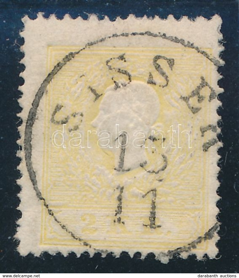 O 1858 2kr II Világos Sárga, Látványos Erős Szögfejbenyomat / Light Yellow, Nagelkopfprägung 'SISSEK' Certificate: Stein - Other & Unclassified
