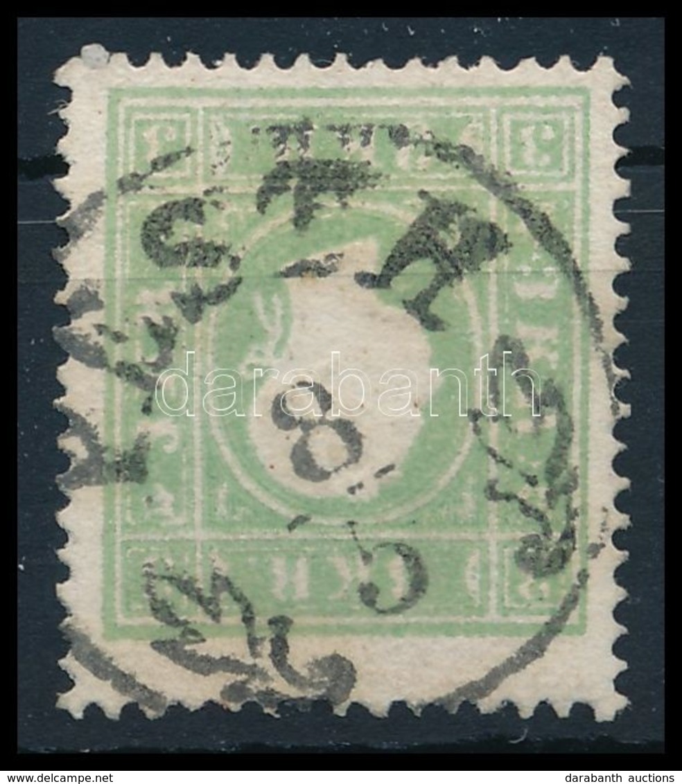 O 1858 3kr Zöld / Green 'PESTH' Certificate: Steiner - Autres & Non Classés