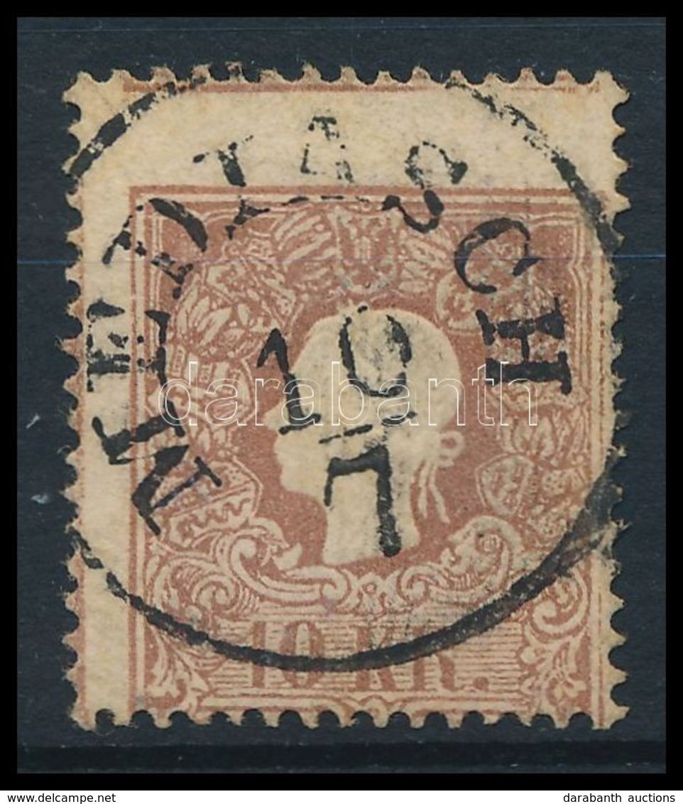 O 1858 10kr II Világos Barna, 2 Oldalon Képbe Fogazott / Light Brown With Shifted Perforation 'MEDIASCH' Certificate: St - Other & Unclassified