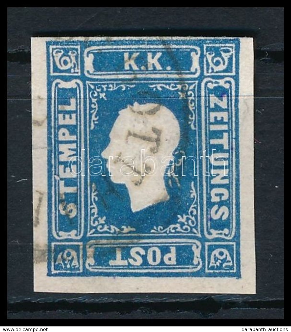 O 1858 Hírlapbélyeg Sötétkék I. Típus, élénk Szép Szín / Newspaper Stamp Dark Blue, Type I., Lively Colour (Ferchenbauer - Other & Unclassified