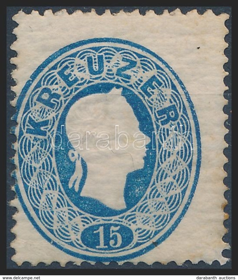 (*) 1861 15kr Sötétkék Használatlan, Utángumizott Bélyeg / Unused, Regummed Stamp. Certificate: Steiner - Autres & Non Classés
