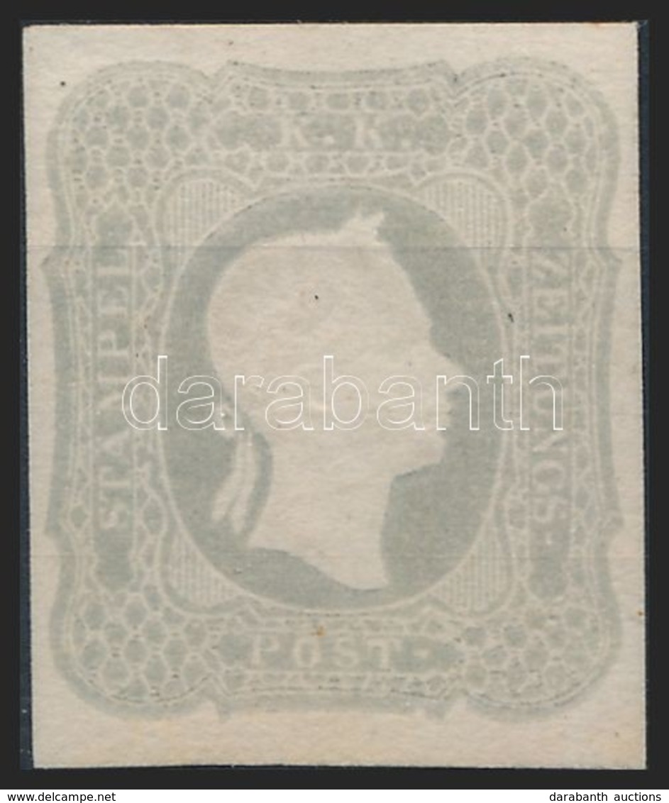 (*) 1861 Hírlapbélyeg Szürke / Newspaper Stamp, Grey. Certificate: Steiner - Autres & Non Classés