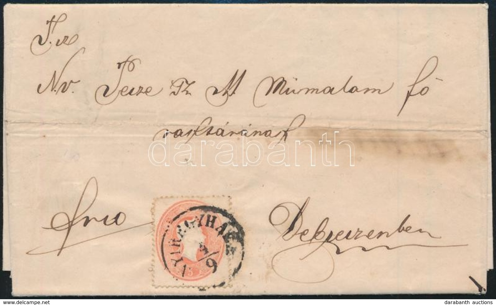 1862 5kr Levélen Tartalommal / On Cover 'NYIREGYHÁZA' - Debreczen - Autres & Non Classés