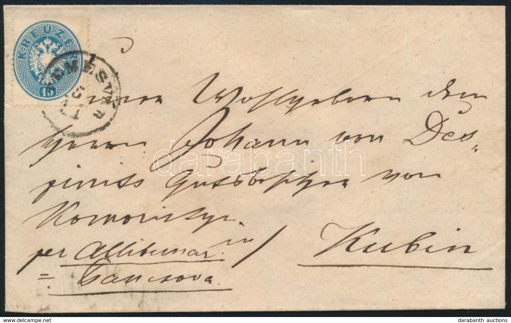 ~1863 10kr Levélen / On Cover 'TEMESVÁR' - Kubin - Other & Unclassified